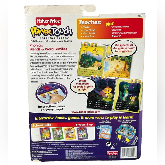 Fisher Price Power Touch Book & Cartridge School Skills Grade 1 - Picture 2 of 2